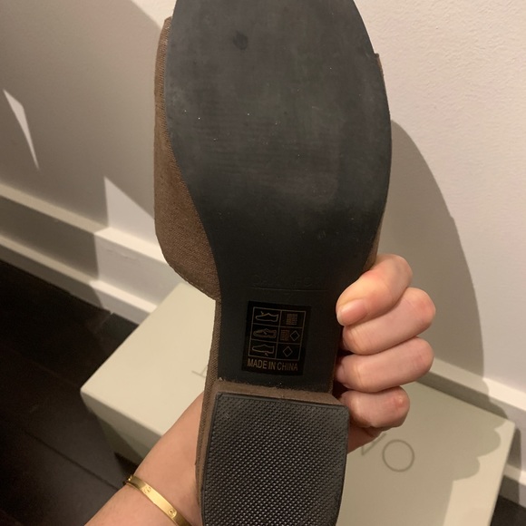 Oak + Fort Heeled mules in Linen size 7 - Picture 4 of 8